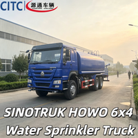 Camion-citerne spécial anti-poussière SINOTRUK HOWO 6x4 pour sites miniers en terrasse ouverte, canon à eau haute pression, châssis robuste