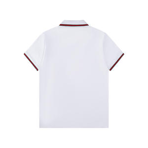 Buena calidad 100% algodón hombres para Polos ligeros transpirables Color sólido manga corta Tops bordado solapa de punto - Product Image 3