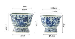 Décoration <span class=keywords><strong>de</strong></span> la maison chinoise <span class=keywords><strong>poterie</strong></span> en porcelaine bleue et blanche grands pots <span class=keywords><strong>de</strong></span> fleurs en céramique - Product Image 6