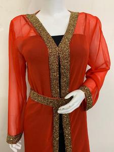 Abaya – robe Abaya à perles, nouveau Design, robe musulmane ouverte, dubaï, vêtements musulmans pour femmes, Offre Spéciale - Product Image 3