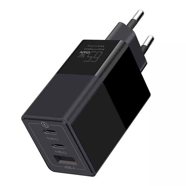 2026 New Trends US/AU/UK/EU/KR Plug Multi USB Ports 2c1a 65W Charger GaN PD QC 3.0 Fast Charging Type C Adapter