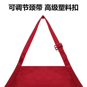 Black <b>Apron</b> 34.5 In X 25 In With Pocket For <b>Work</b> Use Solid Color Waterproof Design - Product Image 4