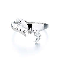 Mode Animal Dinosaure Anneaux Réglable Bague Mignon Cosplay Anneau pour Hommes ou Femmes