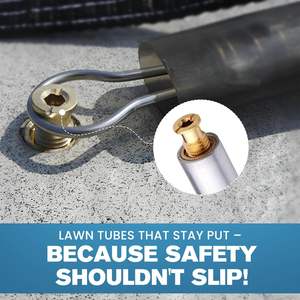 ท่ออลูมิเนียมสำหรับปูพื้นสนามหญ้า Swimcare ขนาด 18 นิ้ว พร้อมสมอทองเหลืองสำหรับติดตั้งผ้าคลุมสระว่ายน้ำ ทนทาน ปลอดภัยสำหรับสระว่ายน้ำ - Product Image 5