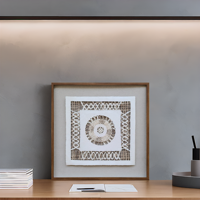 Vente en gros directe du fabricant Cadres de boîte d'art muraux carrés respectueux de l'environnement pour la décoration intérieure avec des œuvres d'art en papier