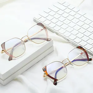 TR 90 высококачественные двухцветные плоские очки кошачий глаз 0 градусов унисекс анти синий свет очки 2023