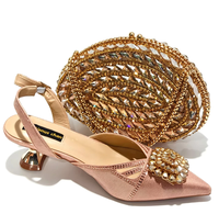 Nouvelle Collection 2026 : Ensemble Chaussures et Sac Africains de Haute Qualité – Talons Hauts Scintillants avec Sac Assorti pour Fêtes au Nigeria AB9217