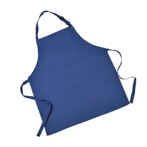 Tablier de travail de serveur en coton imprimé personnalisé imperméable sans manches pour le nettoyage avec logo