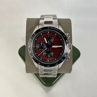 Hochwertige Neue Automatische Quarz-Chronograph-Uhr Edelstahl-Uhr Leder-Uhr Wasserdicht