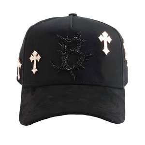 Cappelli da baseball vintage personalizzati originali <span class=keywords><strong>Inferno</strong></span> in oro rosa 24K con visiera curva e NFC, modello Barbas - Product Image 4