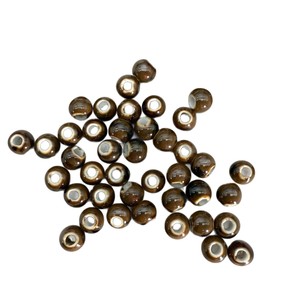 Cuentas redondas de cerámica Jingdezhen de gran tamaño, color caramelo, para hacer pulseras, accesorios de joyería hechos a mano. - Product Image 5