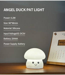 Mushroom <strong>Night</strong> <strong>Light</strong> Food Grade Silicone Pat <strong>Light</strong> Battery Touch Control Bedroom Bedside <strong>Baby</strong> Feeding Soft <strong>Light</strong> - Product Image 5