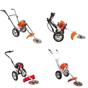 Tondeuse à <span class=keywords><strong>gazon</strong></span> à poussée manuelle 2/4 temps avec deux roues Coupeur rotatif à essence pour couper l'herbe Source électrique - Product Image 3