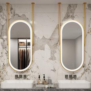 <span class=keywords><strong>Miroir</strong></span> <span class=keywords><strong>LED</strong></span> intelligent <span class=keywords><strong>pour</strong></span> <span class=keywords><strong>salle</strong></span> <span class=keywords><strong>de</strong></span> <span class=keywords><strong>bain</strong></span>, <span class=keywords><strong>miroir</strong></span> ovale suspendu au plafond <span class=keywords><strong>pour</strong></span> hôtel, maquillage B & B, décoration <span class=keywords><strong>de</strong></span> <span class=keywords><strong>salle</strong></span> <span class=keywords><strong>de</strong></span> <span class=keywords><strong>bain</strong></span> - Product Image 3