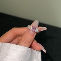 Dylam Vintage Factory Direct Bague ovale rose Bague en zircone cubique Cultured Custom Luxury 925 Sterling Silver Rings Jewelry Women