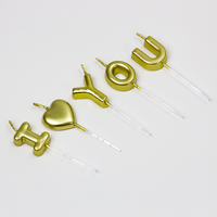 Großpackung Alphabet-Kerzen Metallisch Ungiftig Tropffreie Buchstaben-Kuchenkerzen für Jubiläen Großhandelsangebot