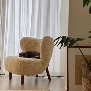 Poltrona Singola Reclinabile in Legno Stile Vintage Francese, Design Casual Color Crema per Soggiorno, Arredamento Casa Little <span class=keywords><strong>Petra</strong></span> - Product Image 1