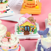 Aimant de réfrigérateur en forme de gâteau simulé, style INS, modèle 029, décoration mignonne pour la maison, ornement alimentaire créatif 3D pour le thé de l'après-midi