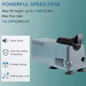 Pompe submersible en plastique écologique Heto 132 GPH (500 L/H 5 W) Petite pompe pour aquarium et bassin de poissons pour étang Statuaire Hydroponie - Product Image 5