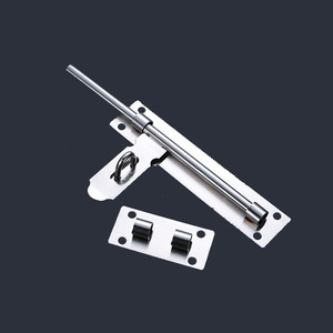 Stainless Steel Door Bolt 8-16 Inch F Type <b>Pin</b> Surface Mounted Latch For Iron Wooden Doors - Product Image 1