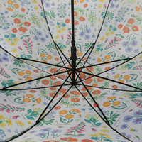 Parapluie de pluie pour femmes, impression complète, automatique, léger, droit, haut en métal, Logo de conception OEM, usine