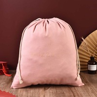 Emballage de sacs à cordes en toile écologique, coton et lin imprimés Sac à cordon avec logo personnalisé