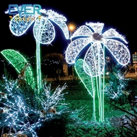 Nouvelle lumière 3d led géante en Fiber optique à motif de fleur de pissenlit
