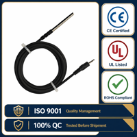 Sonde de température NTC 10K3950 étanche pour aquarium, moulée par injection, rainurée 5*45mm, IP68, précision 1°C, pour refroidisseur