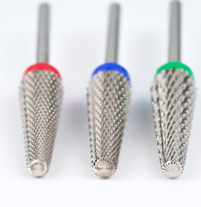 Forets à ongles en carbure de tungstène 3/32'' (2,35 mm) à forme conique allongée, coupe croisée pour nettoyage des cuticules - Product Image 3