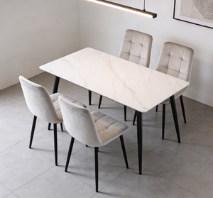 Silla <span class=keywords><strong>de</strong></span> Comedor <span class=keywords><strong>de</strong></span> Tela <span class=keywords><strong>de</strong></span> Terciopelo Premium con Patas <span class=keywords><strong>de</strong></span> Metal <span class=keywords><strong>de</strong></span> Latón Contemporáneas, <span class=keywords><strong>Sillas</strong></span> <span class=keywords><strong>de</strong></span> Comedor para Comedor, Sala <span class=keywords><strong>de</strong></span> Estar, Hogar - Product Image 2