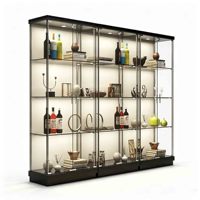 Vitrine en verre trempé sur mesure pour collection de figurines, trophées et objets de collection, hauteur réglable, montage facile
