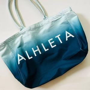 Bolsa de lona de algodón, bolsos de hombro con estampado de pantalla completa, bolsa de comestibles con asa redonda de Color degradado para la vida diaria, viajes en la playa - Product Image 4