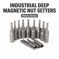 Juego de Llaves de Impacto Profesionales de 80 mm con Acabado Hexagonal Cromado, Acero CR-V de Alta Resistencia, Métricas, OEM, para Reparación Automotriz