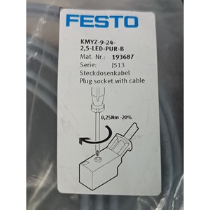 สายเชื่อมต่อ Festo 2.5 Led Pur B พร้อมปลั๊กและอะแดปเตอร์วาล์ว - Product Image 5