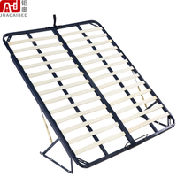 Cadre de lit métallique minimaliste durable et peu encombrant, avec lattes métalliques, idéal pour chambre, appartement, hôtel – Vente en gros usine à prix réduit