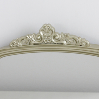 Miroir décoratif de bureau en plastique encadré argenté de miroir baroque vintage traditionnel pour le salon