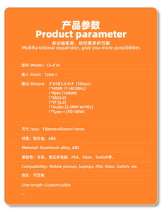 <span class=keywords><strong>9</strong></span> trong 1 USB C <span class=keywords><strong>HUB</strong></span> cho MacBook Pro PD 3.0 3USB RJ45 <span class=keywords><strong>Ethernet</strong></span> 1000m âm thanh SD/TF Loại C Dock trong kho - Product Image 6