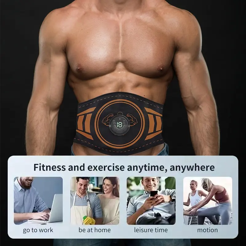 EMS Fat Burning Muscle Toner ABS stimulator Body Slimming Trainer EMS massage Belt