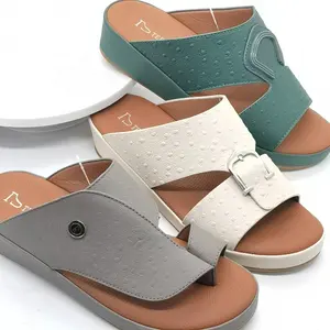 Profession eller Hersteller Weichheit Handgemachte Nähte Gulf Style Casual Comfort Schuhe Arab Slipper Sandalen für den Menschen