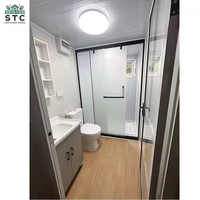 Maisons préfabriquées confortables, maison mobile préfabriquée en conteneur, panneau sandwich respirant pour usages multiples (magasin, toilettes)