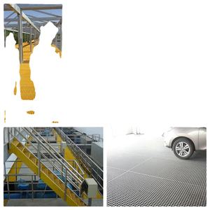 FRP Pultrudé Caillebotis Plate-forme Escaliers Passerelle Fibre De Verre GRP Antidérapant Caillebotis Plancher - Product Image 2