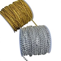 Chaîne DIY faite à la main, perles demi-face ABS nacrées de 4 mm, accessoire de décoration en gros pour robes de soirée et cheongsam