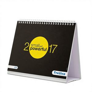 Planificador de escritorio mensual personalizado 2024, diseño en espiral, papel compensado promocional Pharma, calendario de mesa impreso de cartón recubierto de Kraft - Product Image 1