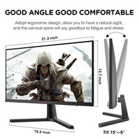 KOORUI Moniteur d'ordinateur 24 pouces FHD 1080P Moniteur de jeu 165Hz VA 1ms LED Moniteurs avec inclinaison ultra-mince réglable Soins oculaires