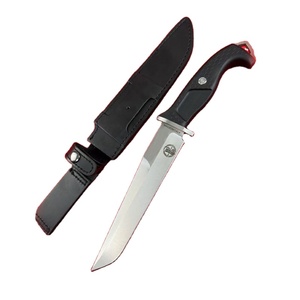 Cuchillos Industriales de Caza, Cuchillo de Hoja Fija con Hoja de Acero Inoxidable, Funda de Cuero y Plástico, Logotipo Grabado con Láser para Chefs - Product Image 1