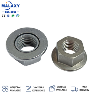 Écrous à bride hexagonale en acier au carbone Malaxy en gros M3 M4 M6 M7 M8 M10 M12 <span class=keywords><strong>avec</strong></span> <span class=keywords><strong>rondelle</strong></span> à bride rotative - Product Image 3