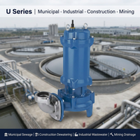 Pompe submersible pour eaux usées à haute teneur en solides série U 380V |   45-80mm Sans obstruction 3Ph 50Hz |   Usine certifiée CE ROHS