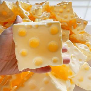 GL Crunchy Yellow Cheese Squishy Skin DIY Squishy Squishy Skins Bulk Empty Cheese Stress Ball Skin Sell TPR with Cover - Product Image 4