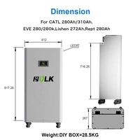 Kit de Caja Móvil para Baterías de 51.2V con Ruedas para Celdas LFP de 16S 280Ah 314Ah, Estuche Inteligente DIY, Disponible en Almacén Local de la UE