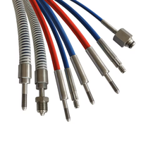 Nouvelle Lance Flexible à Longueur Personnalisable, Tuyau UHP Ultra Haute Pression 1500 bars, Acier Inoxydable, Nettoyage Industriel à Chaud, Bleu Vert